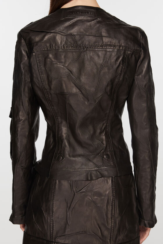 (image for) Effortless Creased leather jacket